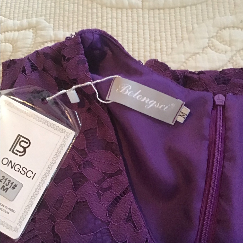 Purple Lace Dress - Picture 5 of 8